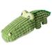 DII Bone Dry Jungle Friends Squeaking Dog Toy 1 Piece Sam Alligator Plush Pet Toy for Small Medium and Large Dogs