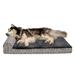 FurHaven Pet Products Southwest Kilim Memory Top Deluxe Chaise Lounge Pet Bed for Dogs & Cats - Boulder Gray Jumbo