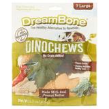 DreamBone Large DinoChews Rawhide-Free Chews for Dogs Made with Real Peanut Butter Vegetables and Chicken 7 Count