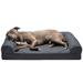 FurHaven Pet Products Quilted Orthopedic Sofa Pet Bed for Dogs & Cats - Iron Gray Large