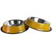 American Pet Supplies Dog Bowls Set of 2 Non Skid & Non Tip Colored Stainless Steel Bowls for Puppies and Dogs
