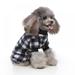Pet Dog Plaid Pajamas Flannel Christmas PJs Cold Weather Jumpsuit for Small And Medium Dogs - White and Black S