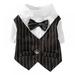 Pet Costume Dog Suit Formal Tuxedo Gentleman Dog Wedding Party Suit Dog Shirt Puppy Pet Small Dog Clothes with Bow Tie