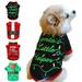 Pet Christmas Grooming Accessories Green Waist Belt Cotton T-shirt Festival Costume For Small Medium Dogs