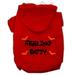 Mirage Pet Products Feeling Batty Screen Print Pet Hoodies Red Size XXXL