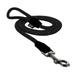 Pawtitas Reflective Dog Leash Large Rope Reflective Dog Leash 6 ft Paracord Lead Strong and Comfortable - Black Dog Leash