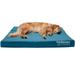 FurHaven Pet Products Indoor/Outdoor Oxford Memory Top Deluxe Mattress Pet Bed for Dogs & Cats - Deep Lagoon Jumbo