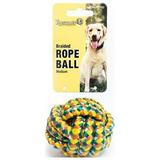 Roscoe s Pet Products Braided Rope Ball Toy for Dogs and Other Small Pets