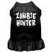 Mirage Pet 57-54 4XBK Zombie Hunter Screen Print Dog Dress Black - 4X