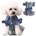 Feiona Spring Pet Dog Clothes Dog Denim Dress Jeans Skirt Small Dog Dress Puppy Clothes Chihuahua Yorkies Teddy Pet Clothing