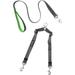 Mighty Paw Double Dog Leash Two Dog Adjustable Length Dog Lead No-Tangle Leash for 2 Dogs