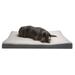 FurHaven Pet Products Faux Sheepskin & Suede Memory Foam Deluxe Pet Bed for Dogs & Cats - Gray Jumbo Plus