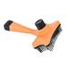 Dog Brush & Cat Brush Self Cleaning Slicker Brush Gently Removes Loose Undercoat Mats and Tangled Hair Slicker Pet Grooming Brush Shedding Grooming Tools Ideal for Brushing Sensitive Skin Orange