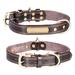 Stibadium Personalized Dog Collars Adjustable Soft Leather Custom Dog Collar For Cat Puppy Large Dogs Pet Accessories