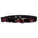Western Oregon University Dog Collar - Deluxe Adjustable Dog Collars Made in the USA - 1 Inch Wide Collar Adjusts 11-1/2 â€“ 17-1/2 Inches Medium Red Black Smoke