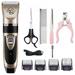 Promotion Clearance!Pet Hair Trimmer Dog Shaver Clippers Low Noise Rechargeable Cordless Electric Quiet Hair Clippers Set for Dogs Cats Pets