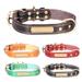 Personalized Dog Collars Adjustable Soft Leather Custom Dog Collar Can DIY Engrave Name ID Tags For Cat Puppy Large Dogs Pet Accessories