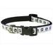 PUPPY PAWS-BLACK-WHT3-C Puppy Paws Dog Collar Black & White - Medium