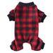 Pet Pajamas for Dogs Plaid Sweaters Soft Clothes Lovely Puppy Autumn & Winter Costume Red S
