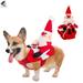 PULLIMORE Santa Christmas Pet Costume Funny Santa Clause Riding Dog Apparel Xmas Dressing Up Clothes for Small Medium Dog (Size L)