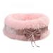 Luxury Bow Decoration Fluffy Round Cat Beds House Soft Long Plush Best Pet Dog Bed For Dogs Basket Pet Products Cushion Cat Bed Cat Mat Animals Sleeping Sofa