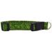 Metallic Gold Scrolls on Green Dog Collar - Size - Medium