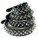 Corelife Faux Leather Spike Fashion Dog & Cat Collar Black XXS