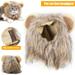 Amerteer Cat Lion Mane Wig Costume Christmas Little Dog Lion Hair Adjustable Washable Funny Pet Puppy Dress Up Hat Cute Kitten Kitty Hair Mane with Ears for Cat Lovers