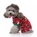 Pet Dog Christmas Pajamas Flannel Cold Weather Jumpsuit for Small And Medium Dogs - Red XL