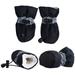 Fysho Pet Supplies Anti-skid Dog Boots Waterproof Dog Boots Winter Warm Soft Cashmere Anti-skid Rain Shoes with Two Adjustable Fastening Straps and Soft Anti-Slip Sole for Medium Large Pet Dogs