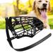 SPRING PARK Soft Silicone Basket Dog Muzzle Mouth Cover with Nylon and Reflective Neck Straps for Small Medium and Large Dogs Anti Barking Biting Chewing and Licking Adjustable