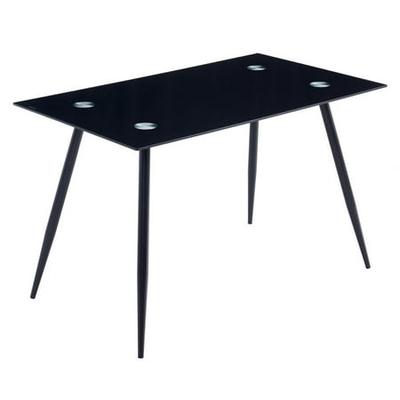 70 75cm Glass Dining Table Black, Artefama Tower Dining Table