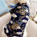 Dog Clothes Cat New Chinoiserie New Year Clothes Chinese Costume Pet Clothes Blue S