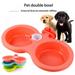 Pet bowl automatic drinking fountain feeder hanging dog bowl pet double bowl feeding bowl dog drinking water