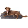 FurHaven Pet Products Plush & Velvet Deluxe Chaise Lounge Cooling Gel Memory Foam Sofa Pet Bed for Dogs & Cats - Platinum Gray Large