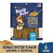 Purina Busy Bone Dog Treats Peanut Butter Flavor Long-Lasting Chews for Small & Medium Dogs 21 oz Pouch (6 Pack)