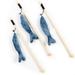 Windfall 3PCS Cat-Fish Cat Toy Fish Interactive Teasing Toys Training Cat Toy Wand Kitten Fishing Teaser for Cat Exerciser