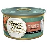 Purina Fancy Feast Medleys Wet Cat Food Salmon Garden Greens 3 oz Cans (24 Pack)