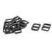 Plastic Adjustable Backpack Tri Glide Buckle 15mm Strap Width 12pcs - Black