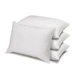 Overstuffed Gel Filled 100% Cotton Dobby-Box Shell Side/Back Sleeper Pillow, Set of 4