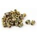 30pcs M6x12mm Furniture Fixing Hexagon Socket E-Nuts for Wooden Furnitures - Bronze Tone