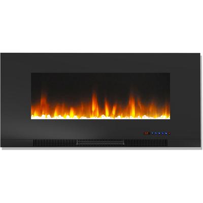 Cambridge 42 In. Wall-Mount Electric Fireplace, Black, Color Flames