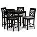 Nisa Modern and Contemporary Upholstered 5-Piece Wood Pub Set