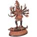 Exotic India Goddess Kali - Large Size - Brass Statue - Color Sindoori Black Color