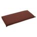 Blazing Needles 42 x 19 in. Solid Outdoor Spun Polyester Loveseat Cushion Cocoa