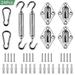 24 PCS Shade Sail Hardware Kit for Rectangle and Square Heavy Duty Sun Shade Sails Installation for Deck Garden Lawn Patio