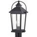 Vaxcel Lexington 1 Light Dusk to Dawn Black Outdoor Post Lamp Clear Glass