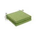 Pillow Perfect 612492 20 x 20 x 3 in. Outdoor & Indoor Baja Linen Lime Squared Corners Seat Cushion Green - Set of 2