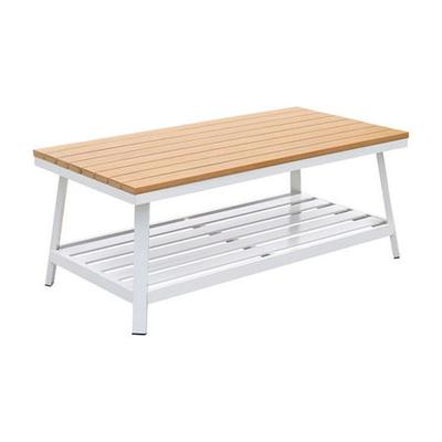 Walmart For Afuera Living Aluminum Patio Coffee Table In White And Oak Accuweather Shop
