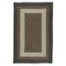 Colonial Mills 8 x 8 Gray and Brown Handcrafted Reversible Square Area Throw Rug